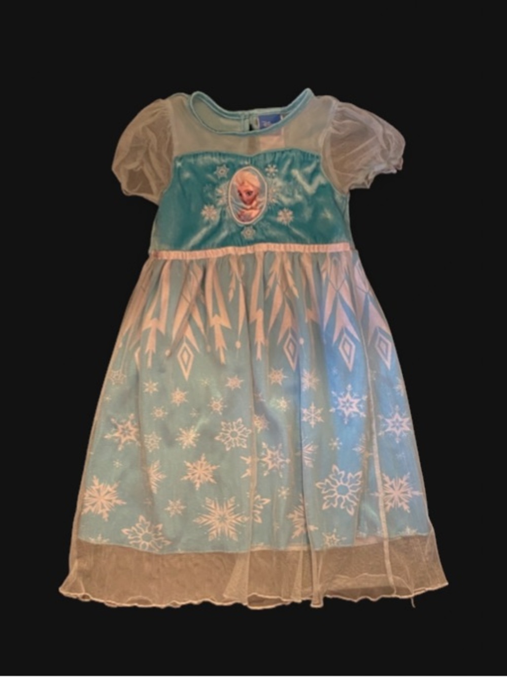 Disney Frozen Light Blue and White Elsa Nightgown Pajama Dress